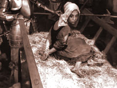 Medieval torment of witch